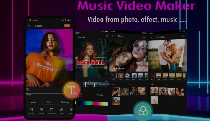 Muvid Music Video Maker Pro APK Download background