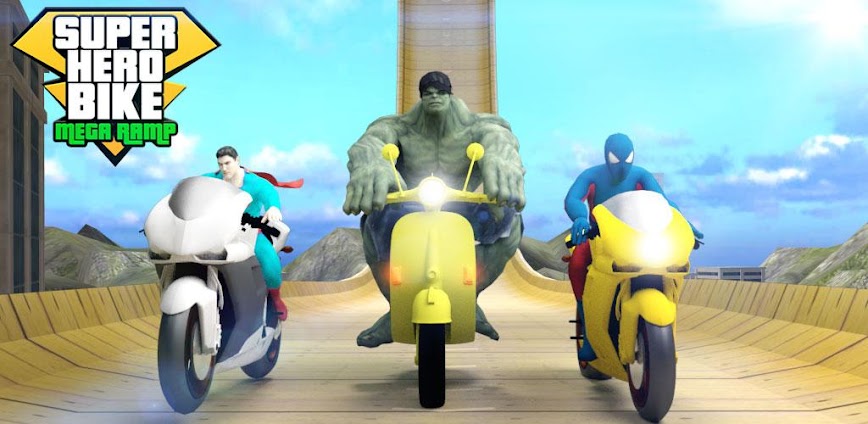 Super Hero Bike: Racing MOD Game APK background