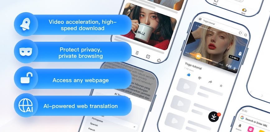 UC Browser Pro MOD APK Download background