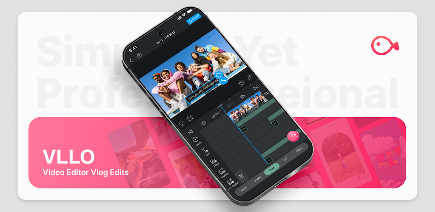 VLLO Video Editor Pro APK Download background