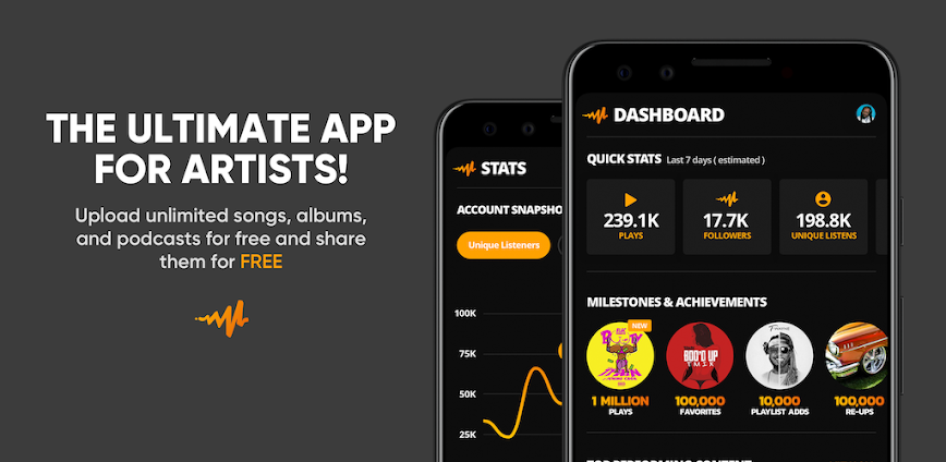 Audiomack Creator Upload Music APK Download background